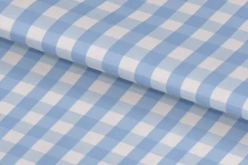 Light Blue Gingham Check — Folded