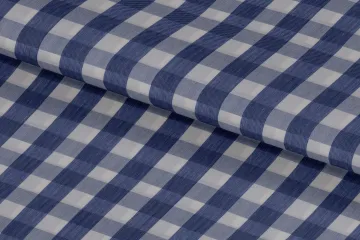 Navy Gingham Check — Folded