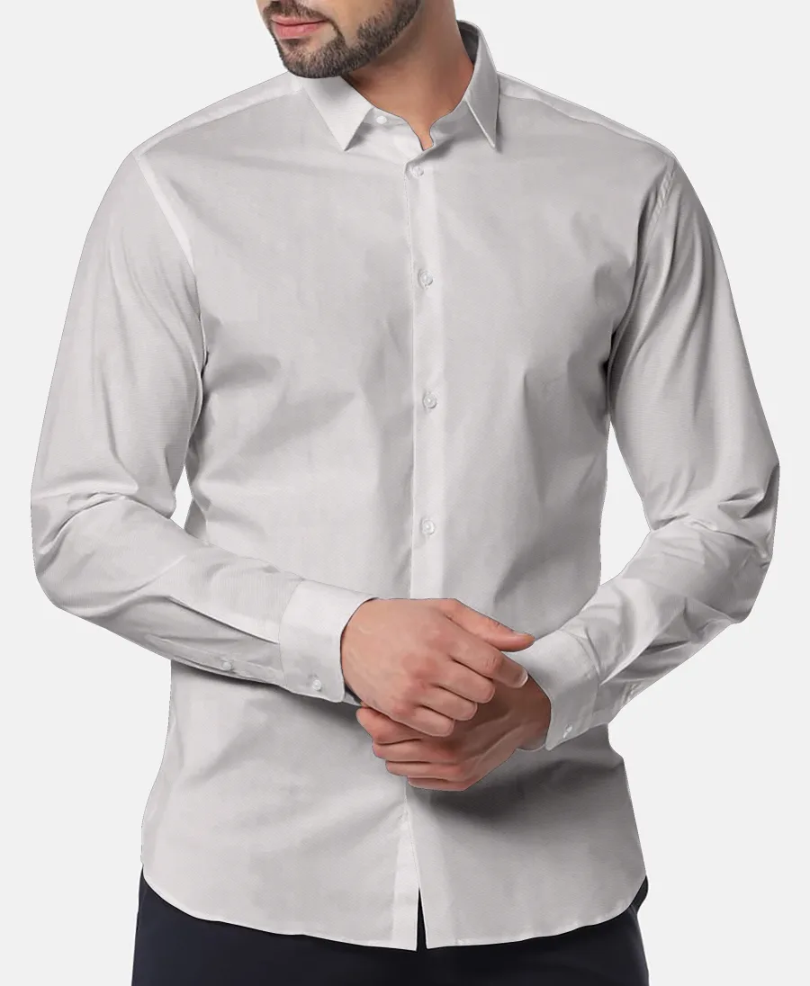 White Easy-Care Twill