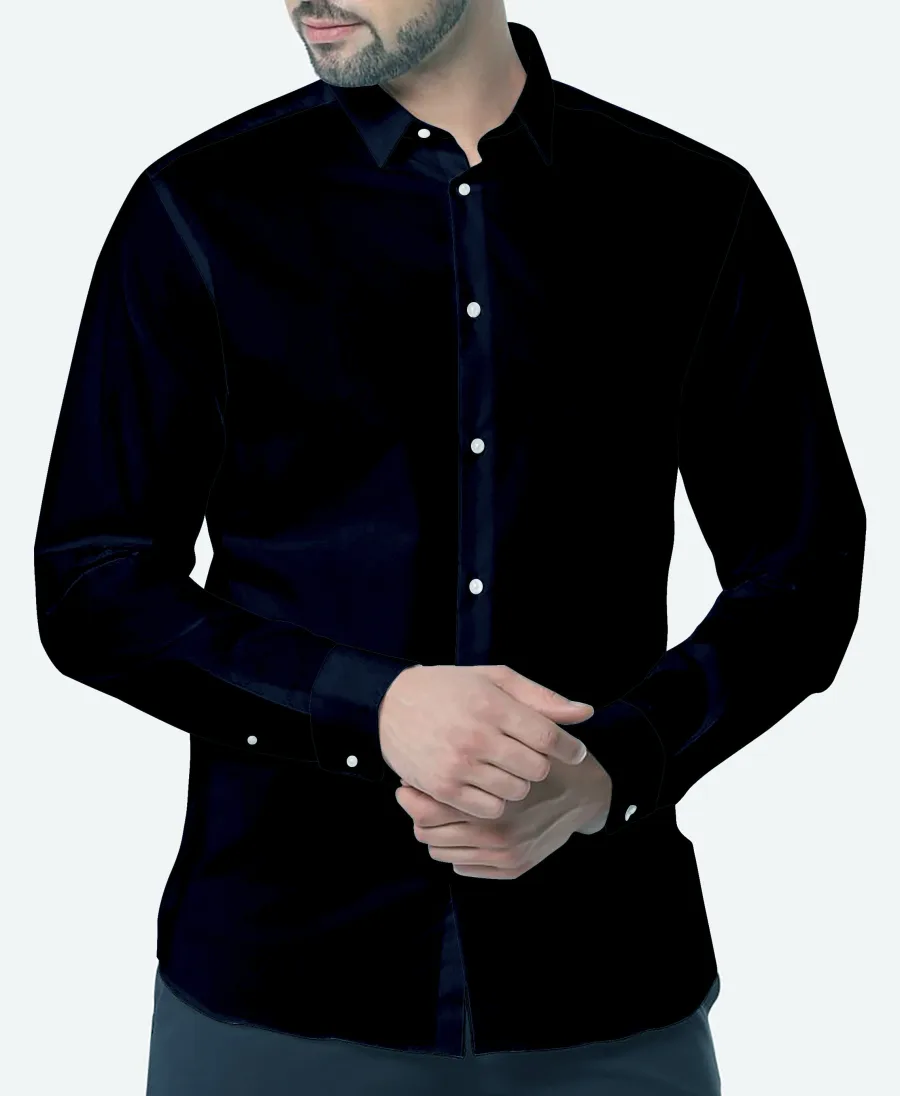 Navy Easy-Care Twill