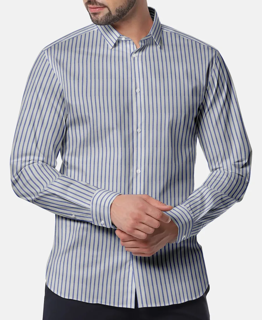 Blue Pencil Stripe