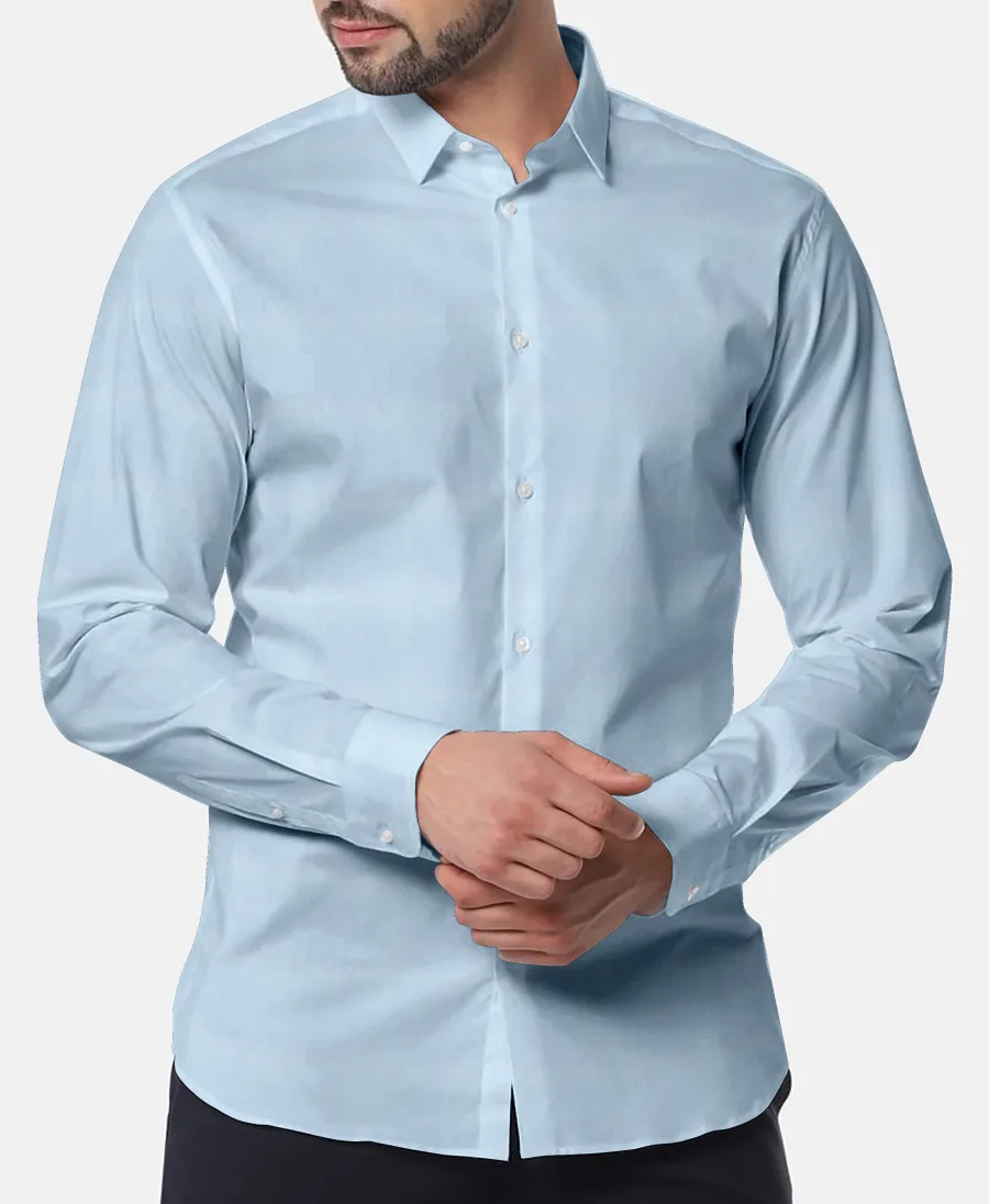 Light Blue Cotton Poplin