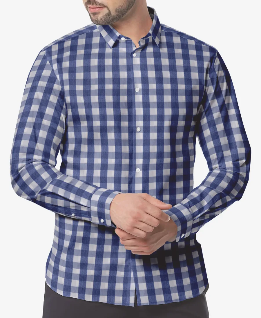 Navy Gingham Check